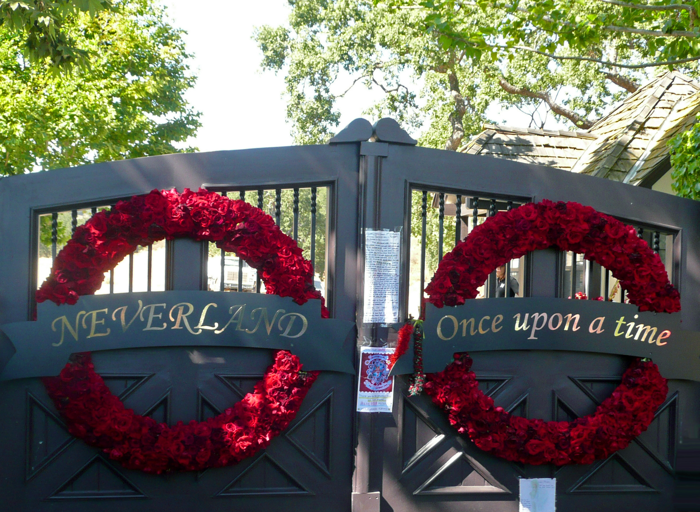 The front gates of Neverland Ranch