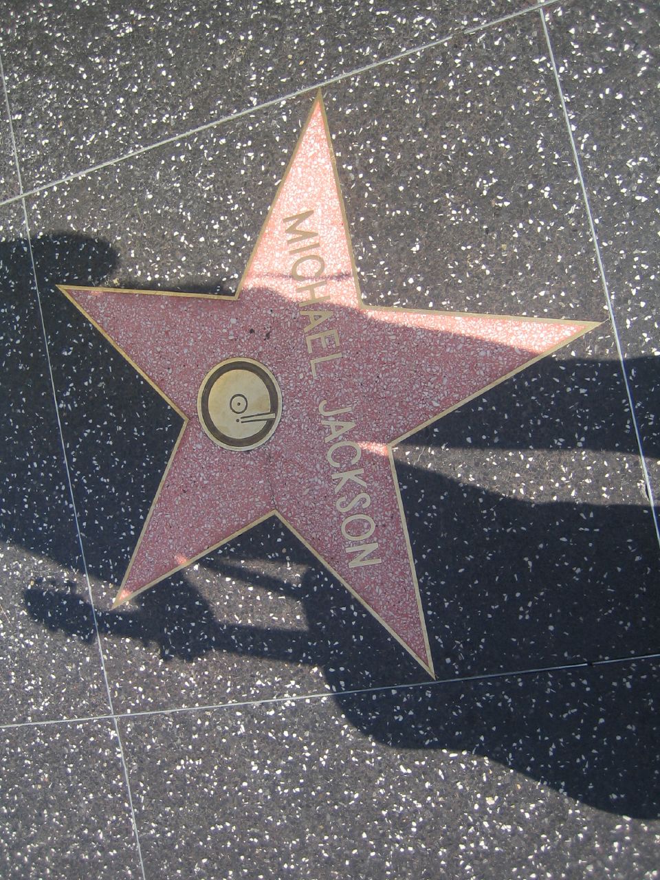 Close-up of Michael Jackson's star on the Hollywood Walk of Fame